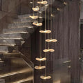 Suspension d'escalier à disques lumineux étagés, tailles S à XL