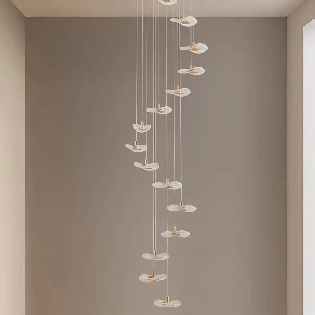 Suspension d'escalier à disques lumineux étagés, tailles S à XL