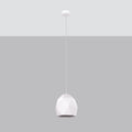Suspension en céramique blanche à facettes, forme de diamant