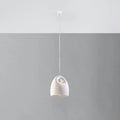 Suspension en céramique blanche en forme d'œuf, 25 cm