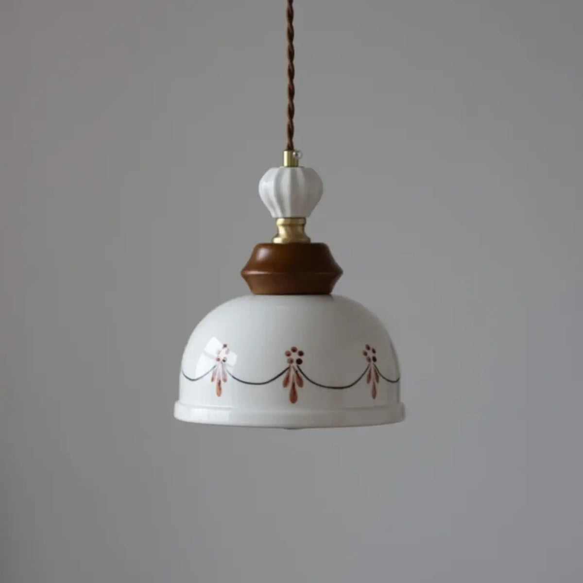 Suspension classique en céramique à ornement de fleur, 3 modèles