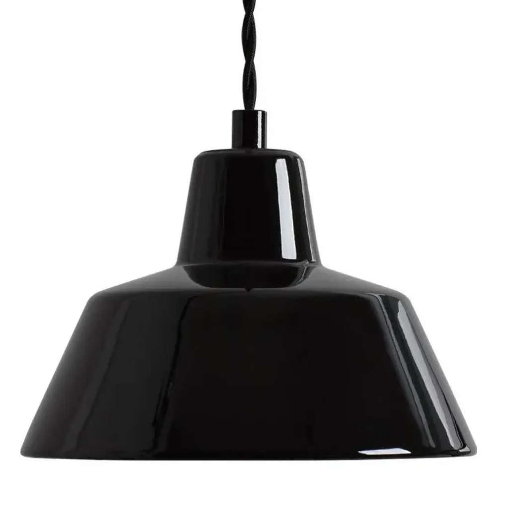 Suspension en céramique esprit atelier, coloris noir ou blanc