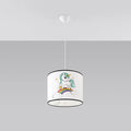 Suspension chambre d'enfant, abat-jour licorne et arc-en-ciel