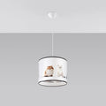 Suspension chambre d'enfant, abat-jour à décor de chatons