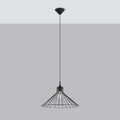 Suspension filaire en acier noir, forme de chapeau, 40 cm