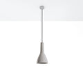 Suspension cloche élancée en béton gris clair, 17 cm