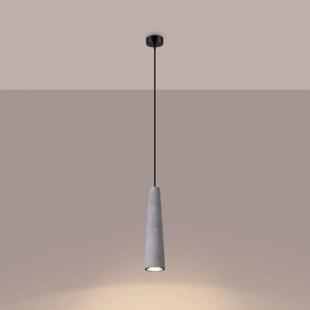 Suspension cône fin en béton ou en céramique, 7,5 cm, GU10