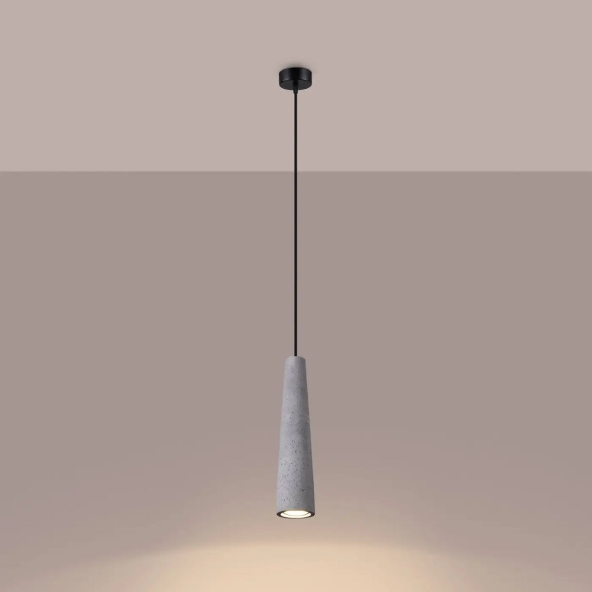 Suspension cône fin en béton ou en céramique, 7,5 cm, GU10