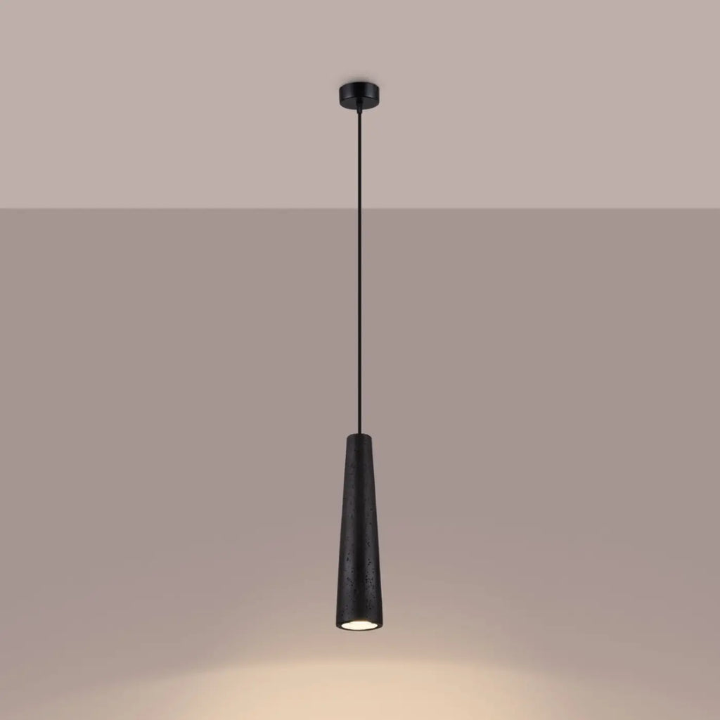 Suspension cône fin en béton ou en céramique, 7,5 cm, GU10