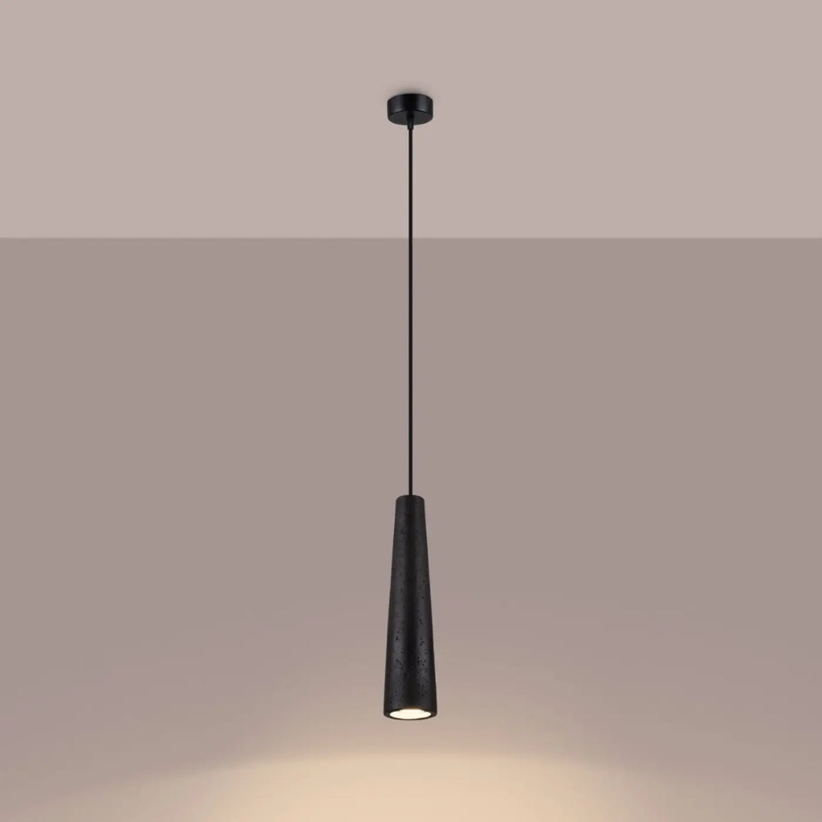 Suspension cône fin en béton ou en céramique, 7,5 cm, GU10