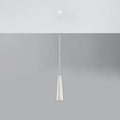 Suspension cône fin en béton ou en céramique, 7,5 cm, GU10, blanc