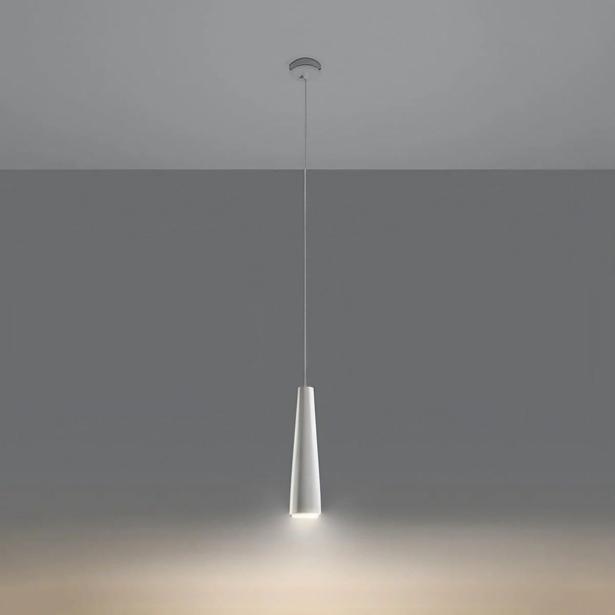 Suspension cône fin en béton ou en céramique, 7,5 cm, GU10