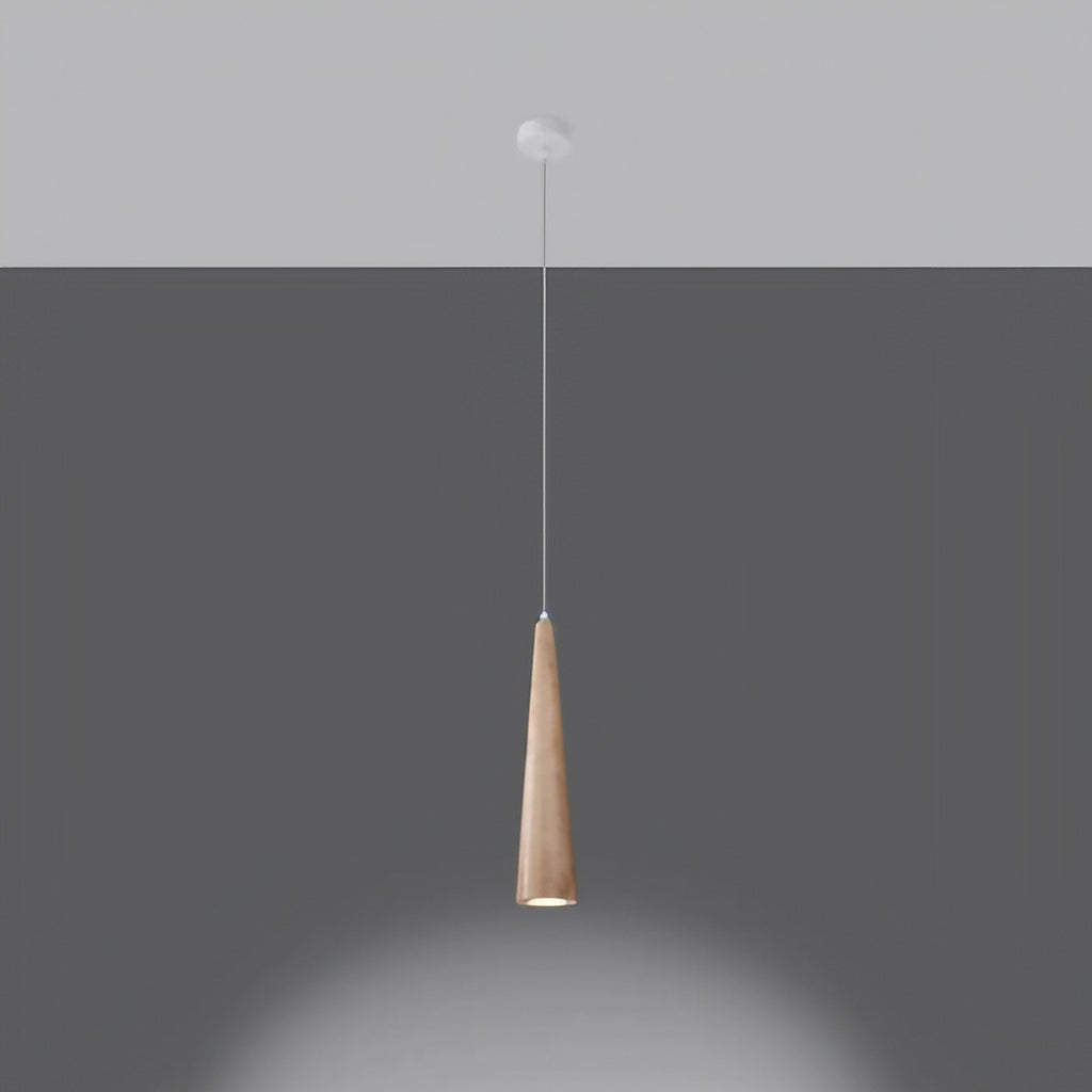 Suspension étroite en bois naturel, 1 ou 3 lumières GU10