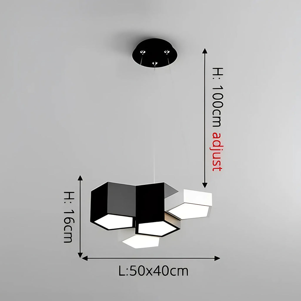 Suspension contemporaine épurée, blanc ou noir, tailles S à XL, blanc