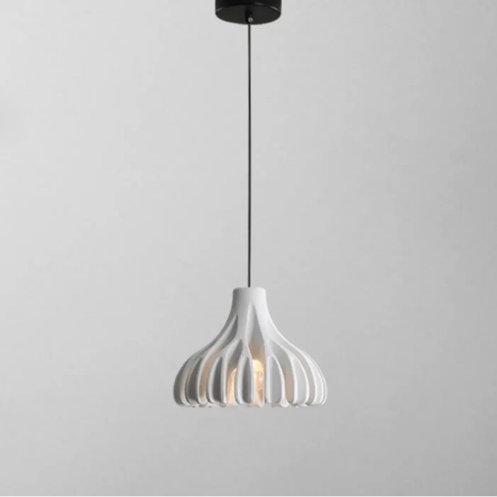 Suspension en bois et couleur, cinq coloris, lumière au choix