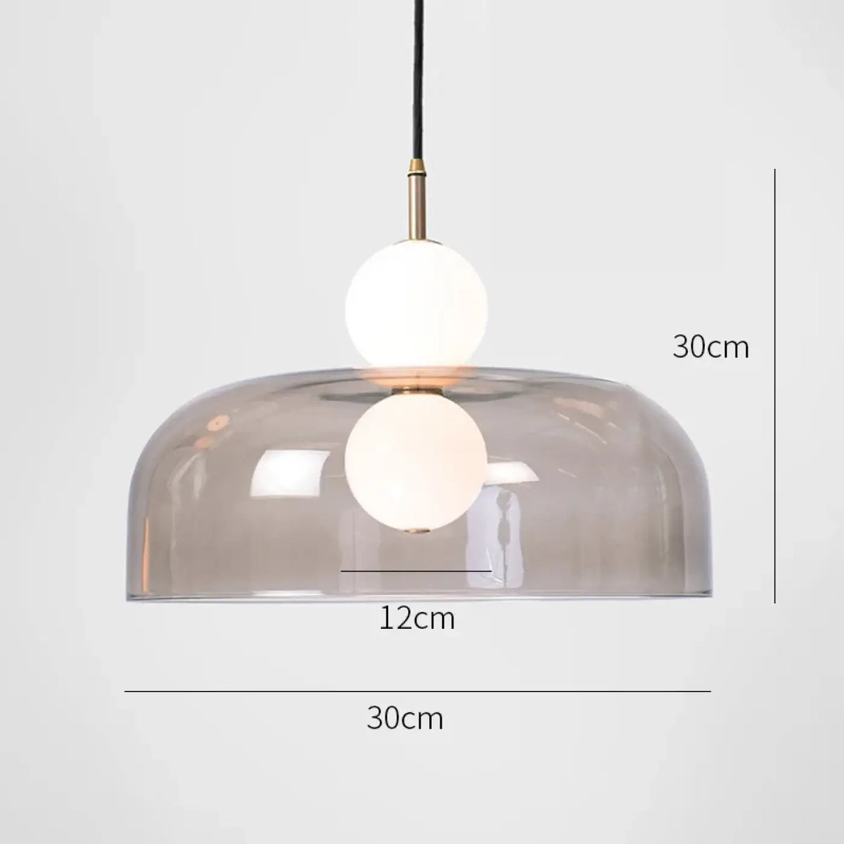 Suspension globe en verre transparent, modèles A ou B