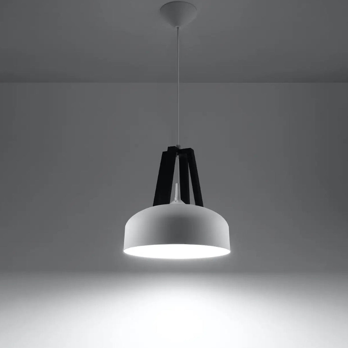 Suspension coupole en acier de 30 cm, quatre finitions