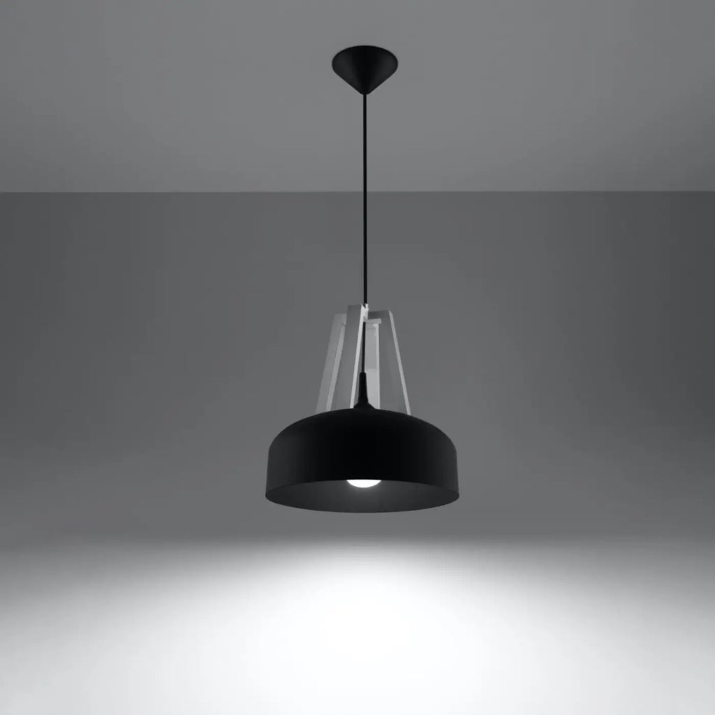 Suspension coupole en acier de 30 cm, quatre finitions