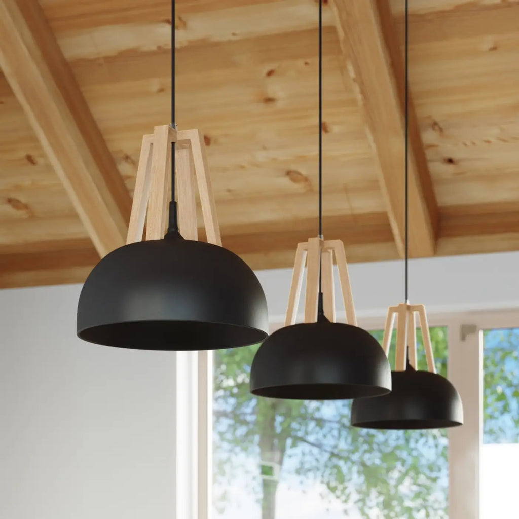 Suspension coupole en acier de 30 cm, quatre finitions
