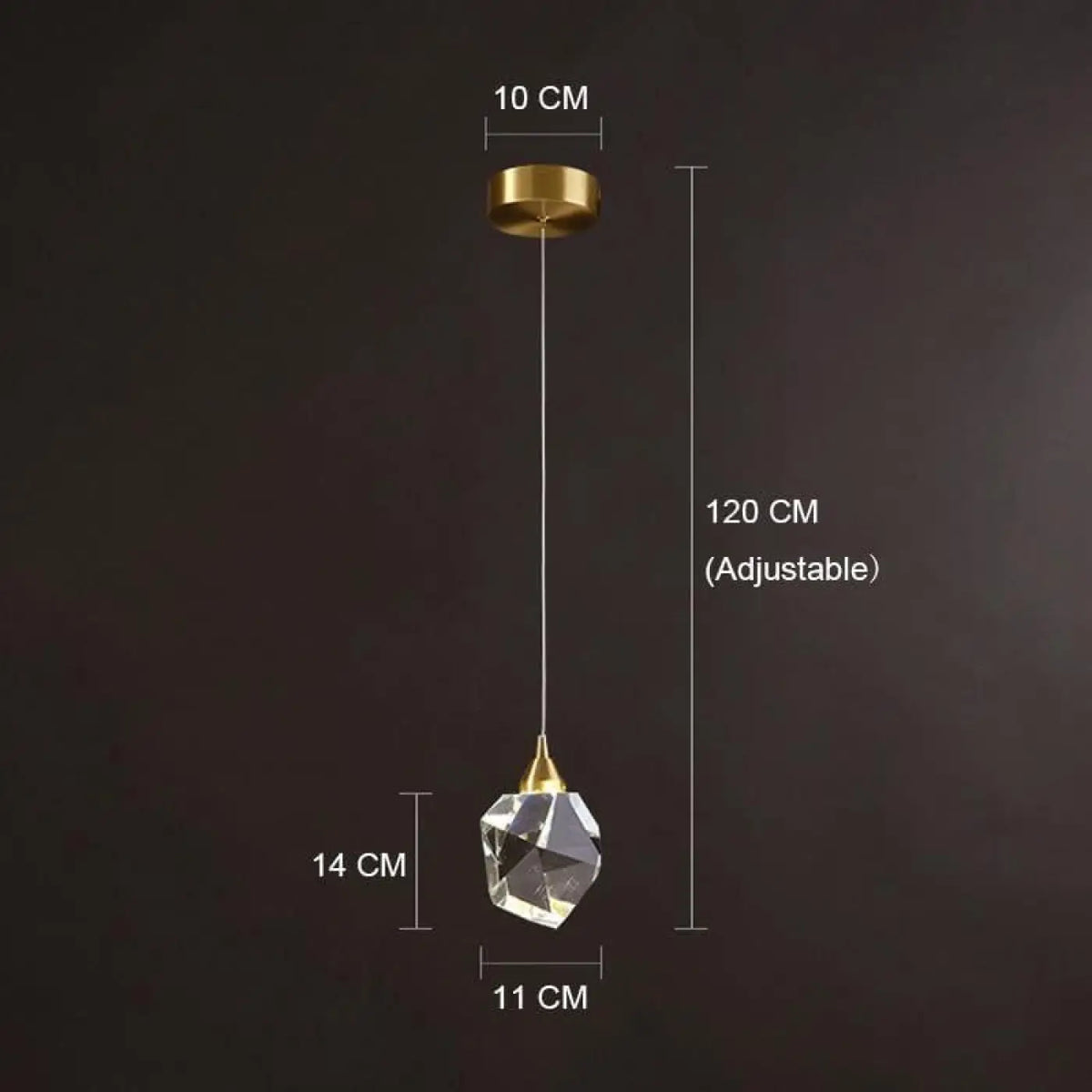 Suspension en cristal au style contemporain