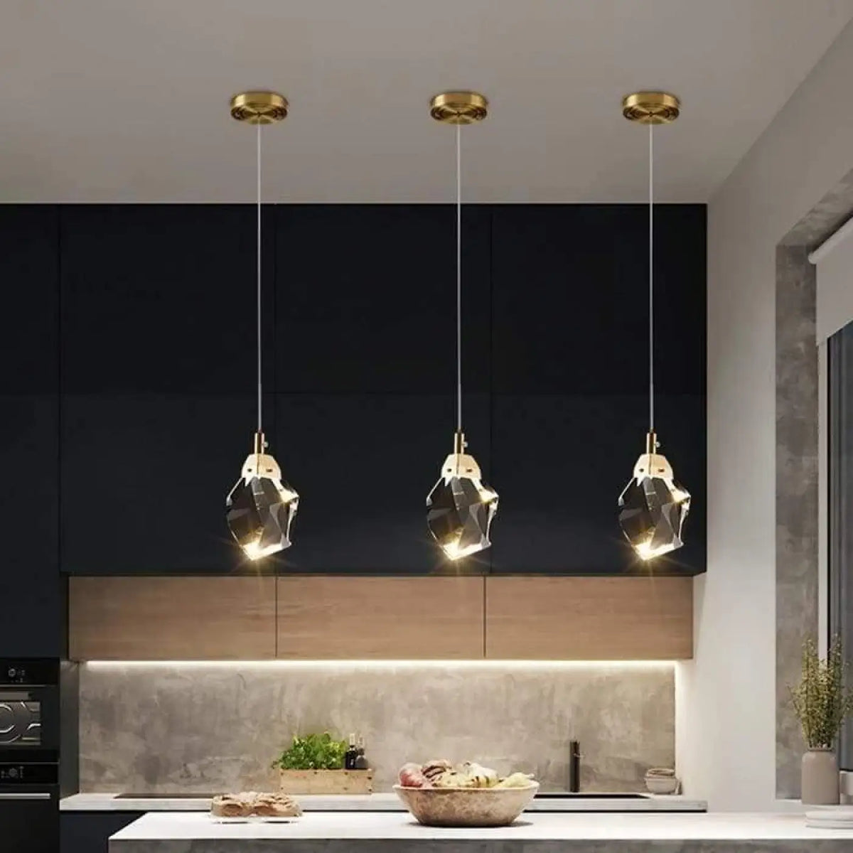 Suspension en cristal au style contemporain