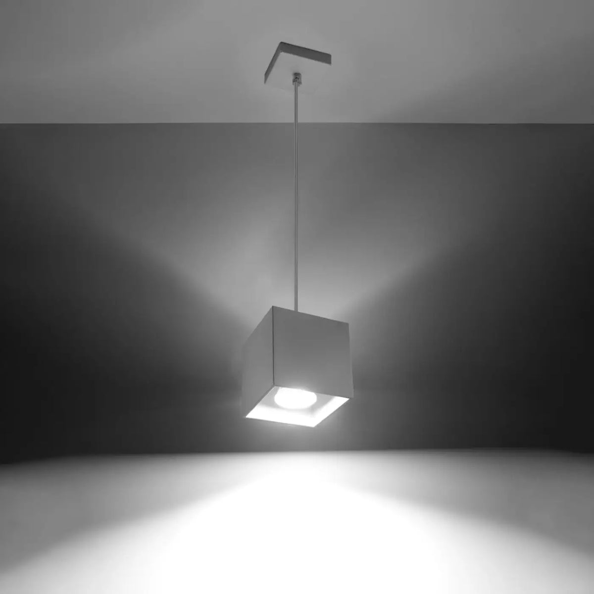 Suspension cube en aluminium de 10 cm, ampoule GU10