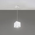 Suspension cube en aluminium de 10 cm, ampoule GU10, blanc