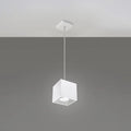 Suspension cube en aluminium de 10 cm, ampoule GU10, blanc