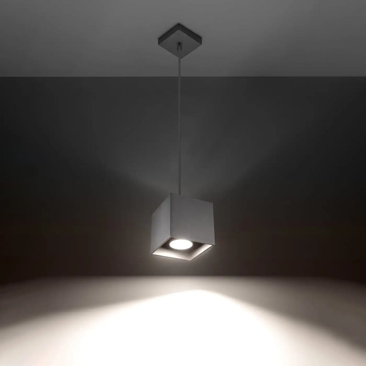 Suspension cube en aluminium de 10 cm, ampoule GU10