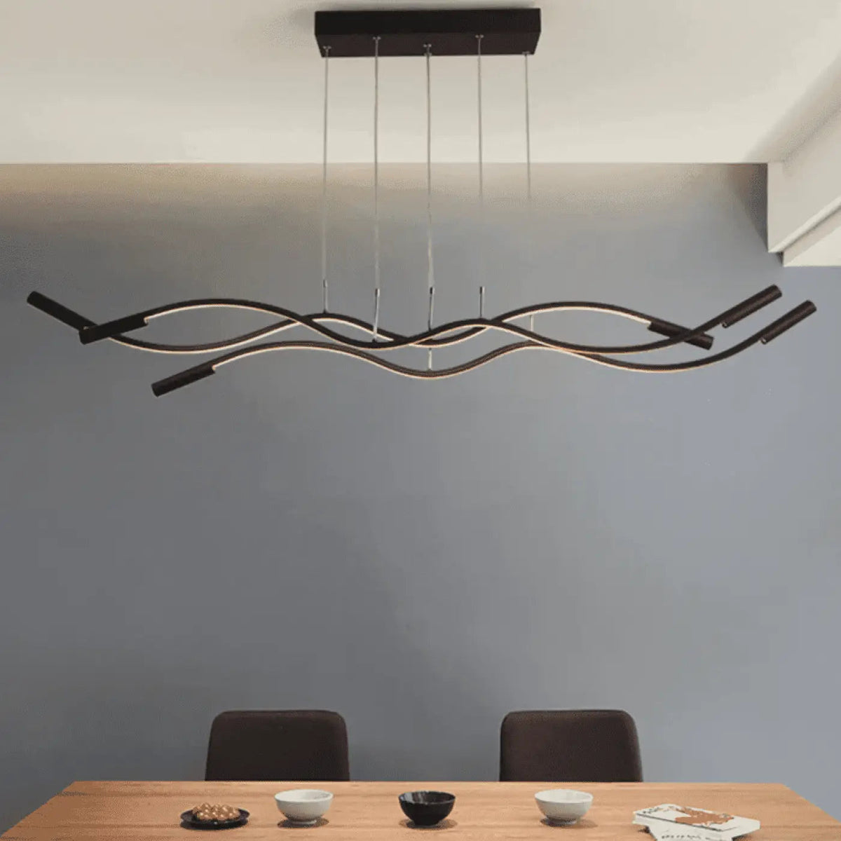 Suspension de cuisine design, une, deux ou trois lignes