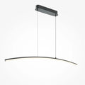 Suspension LED linéaire ondulée noire de 98 cm, 3000 ou 4000 K