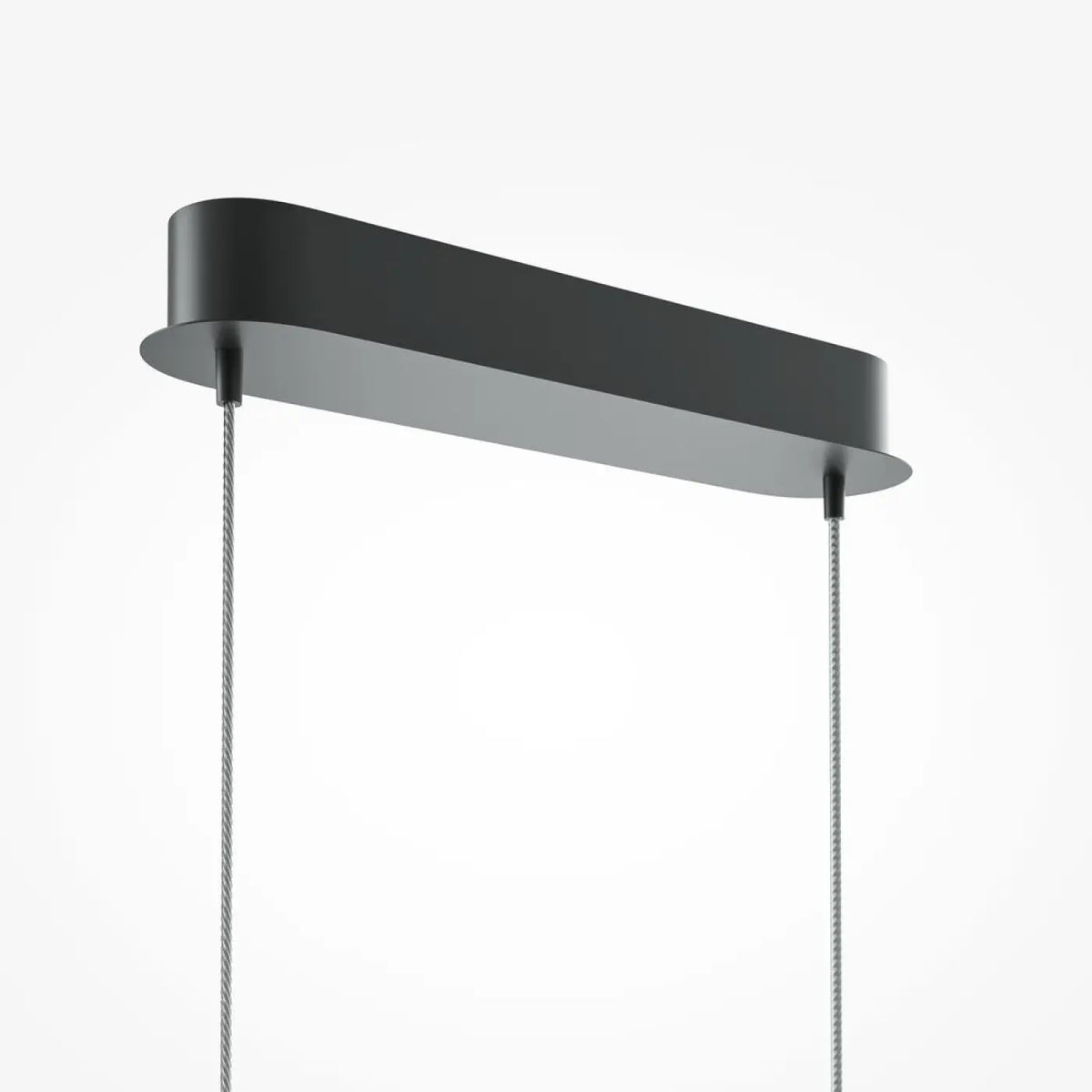Suspension LED linéaire ondulée noire de 98 cm, 3000 ou 4000 K