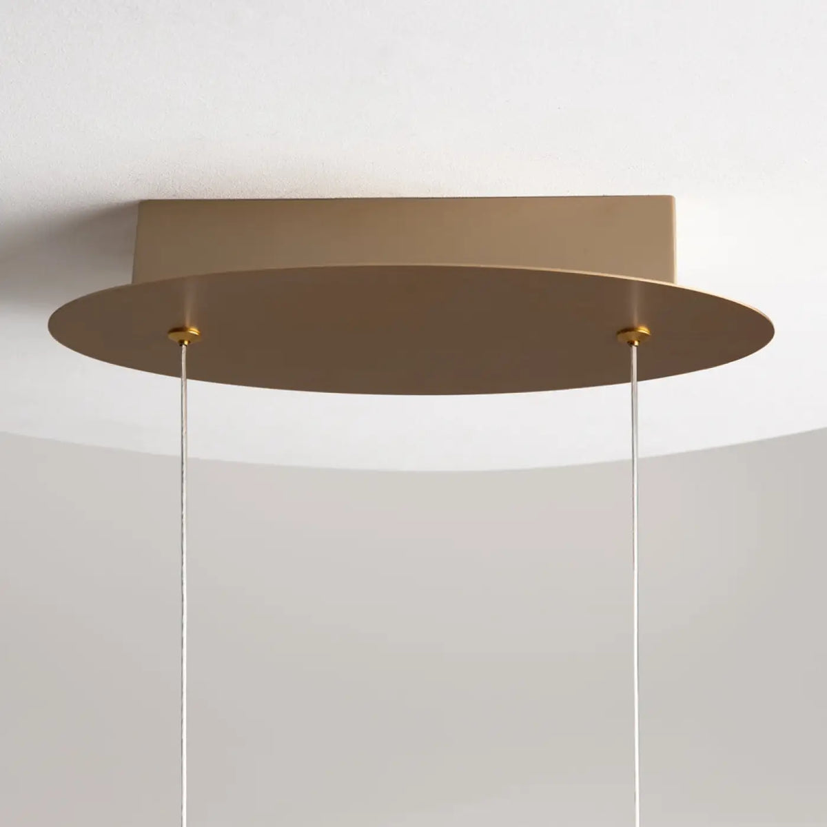 Suspension LED en boucle nouée, aluminium noir ou doré, 92 cm