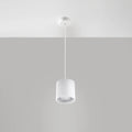 Petite suspension cylindre en aluminium, 10 cm, spot GU10, blanc