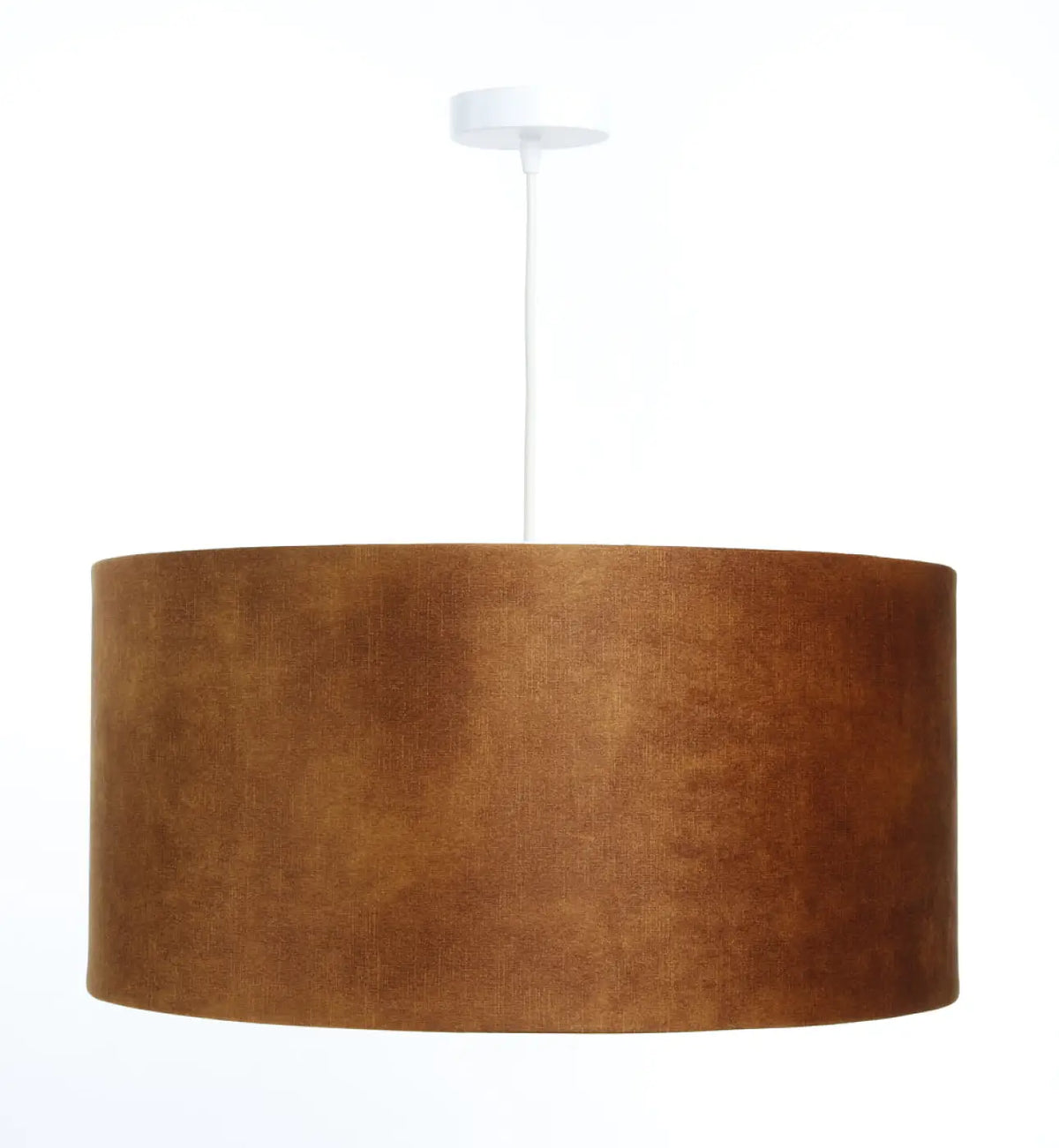 Suspension cylindrique caramel à intérieur doré, 40 à 60 cm