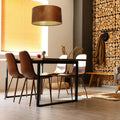 Suspension cylindrique caramel à intérieur doré, 40 à 60 cm