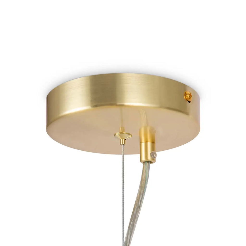 Lustre à 24 globes en verre soufflé, 65 cm, doré ou argenté