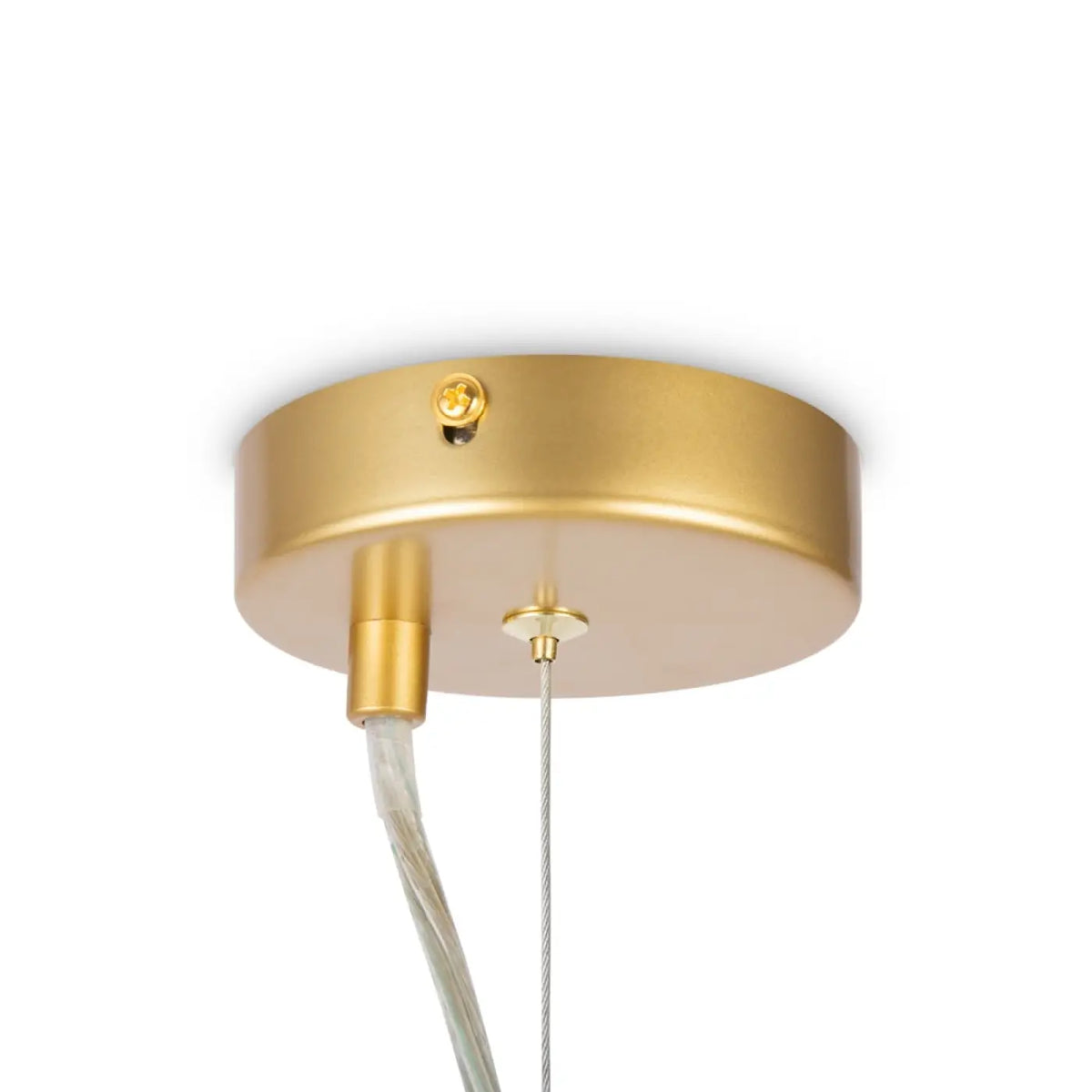 Suspension grappe de six globes en verre, 29 cm, quatre coloris