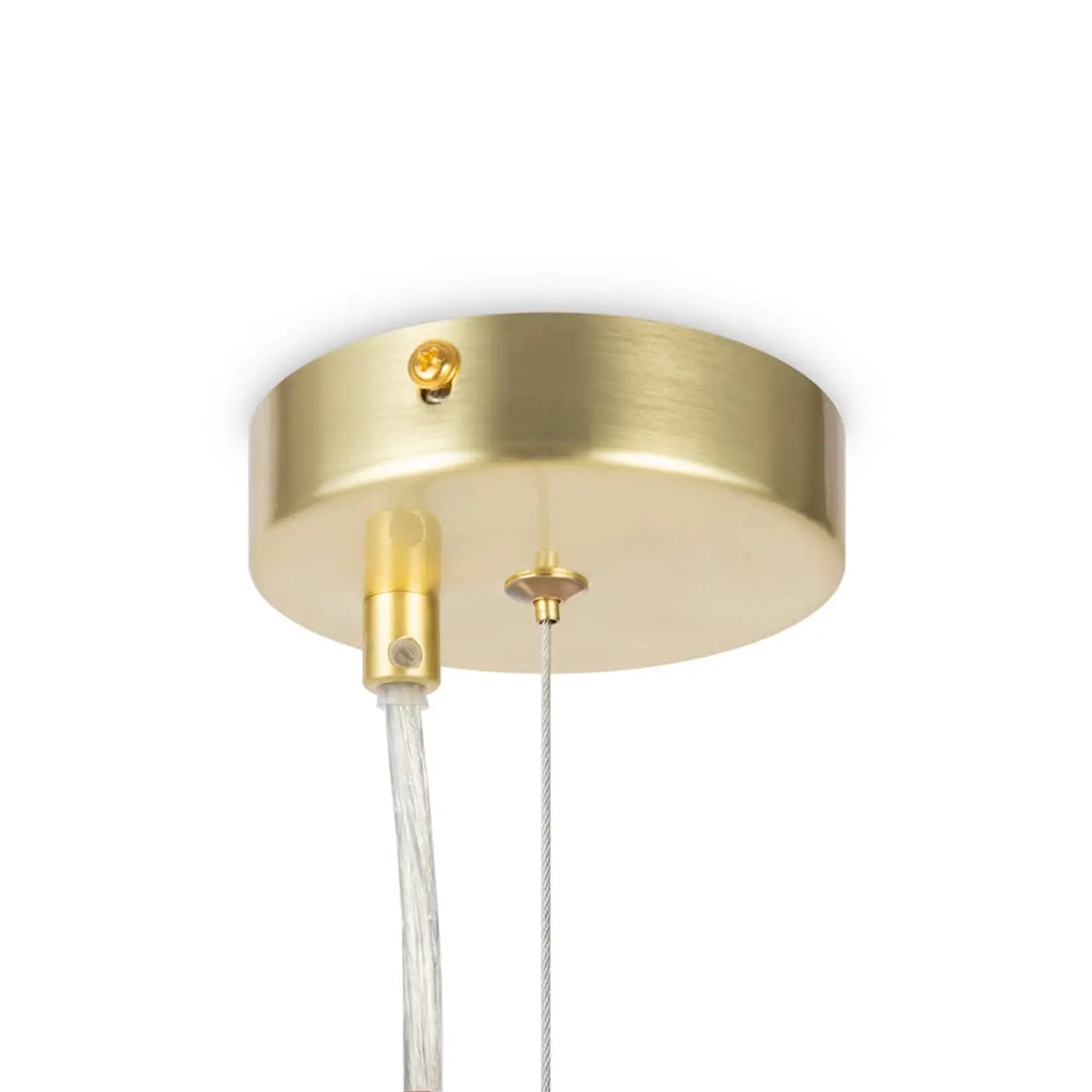 Suspension grappe de six globes en verre, 29 cm, quatre coloris