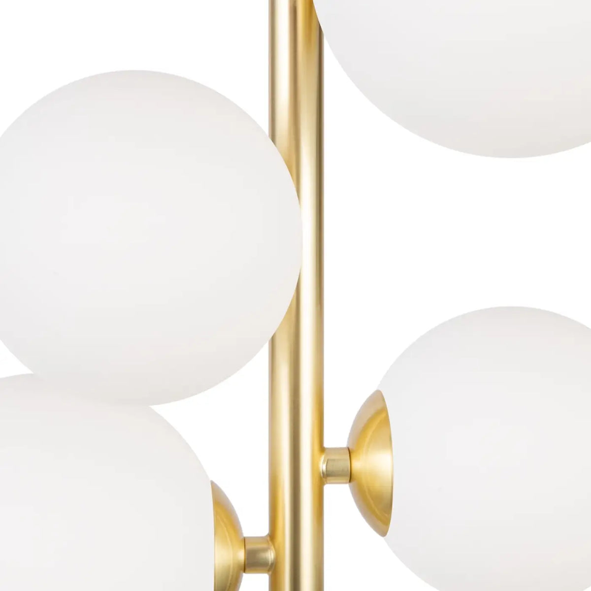 Suspension grappe de six globes en verre, 29 cm, quatre coloris