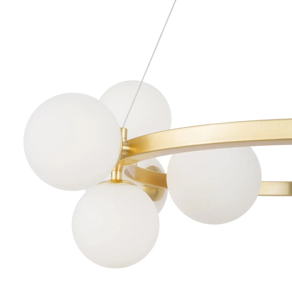 Lustre couronne à onze globes en verre, 67 cm, quatre coloris