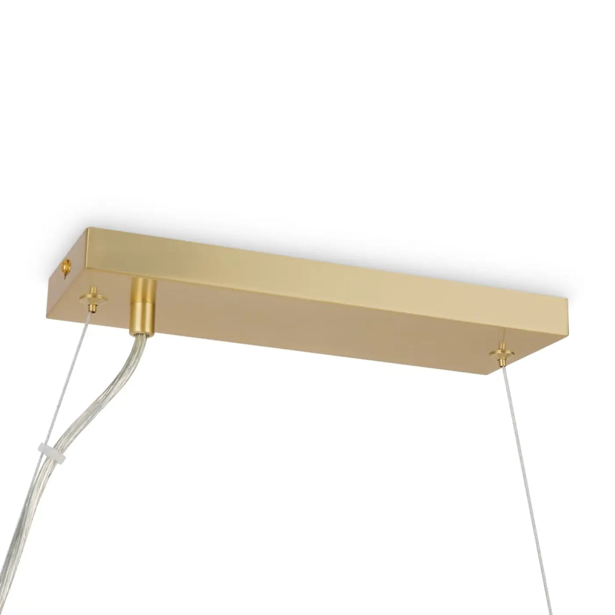 Suspension linéaire à 25 globes de verre, 123,5 cm