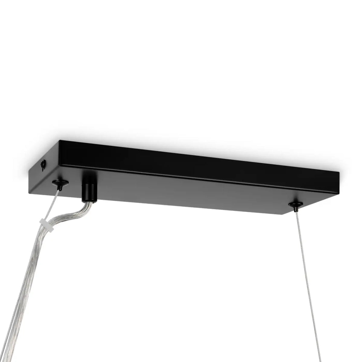 Suspension linéaire à 25 globes de verre, 123,5 cm