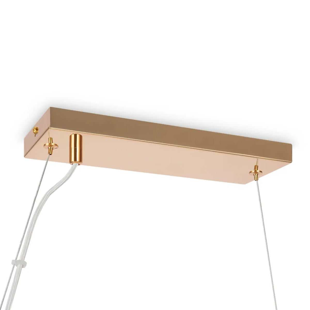 Suspension linéaire à 25 globes de verre, 123,5 cm