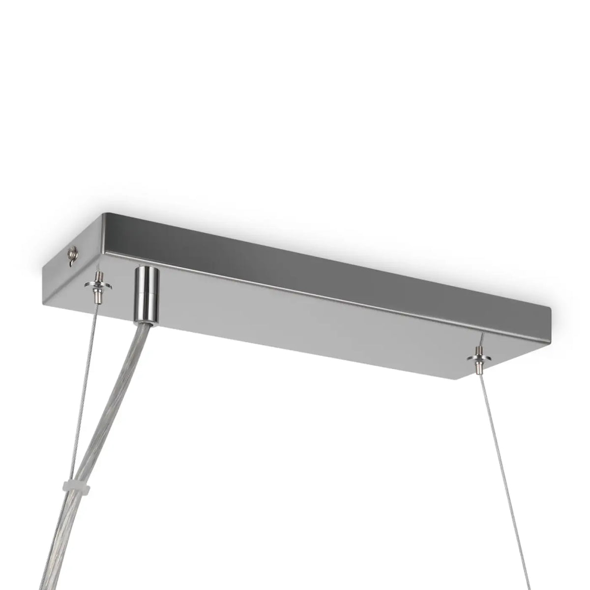 Suspension linéaire à 25 globes de verre, 123,5 cm