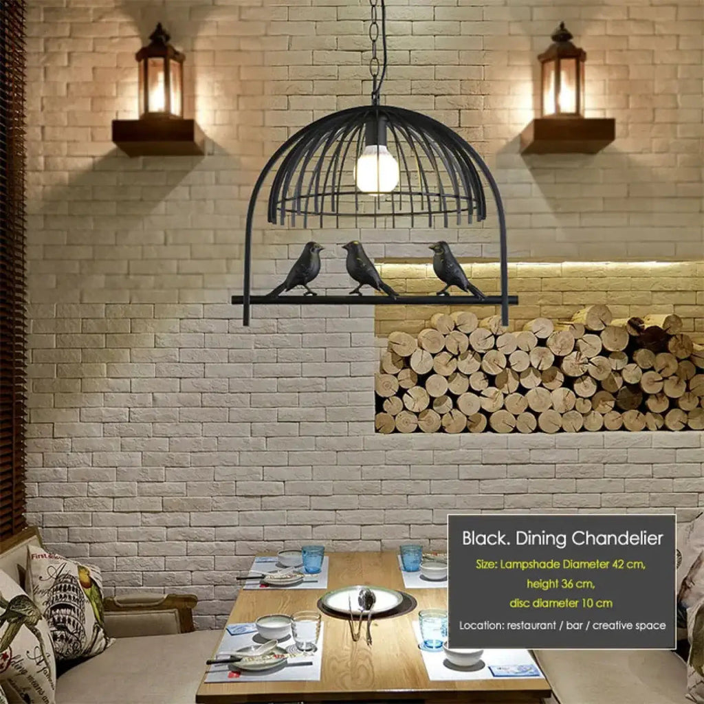 Suspension cage à oiseaux, coloris cuivré ou noir