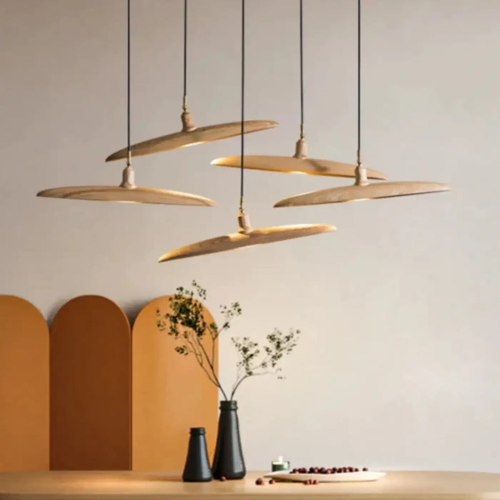 Suspension en bois zen contemporaine, tailles S à 2XL