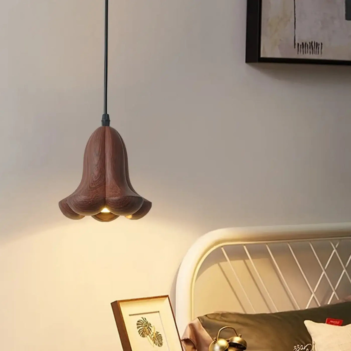 Suspension décorative effet bois, trois modèles