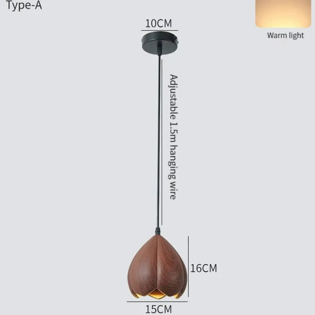 Suspension décorative effet bois, trois modèles