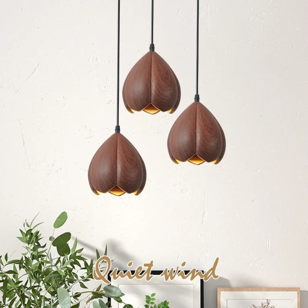 Suspension décorative effet bois, trois modèles